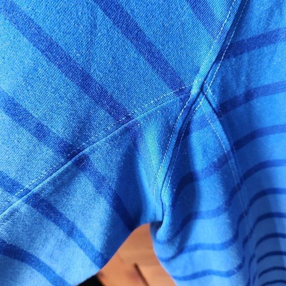 Vineyard Vines Blue Striped Performance Quarter-Zip Pullover - Sz L - Picture 3 of 8